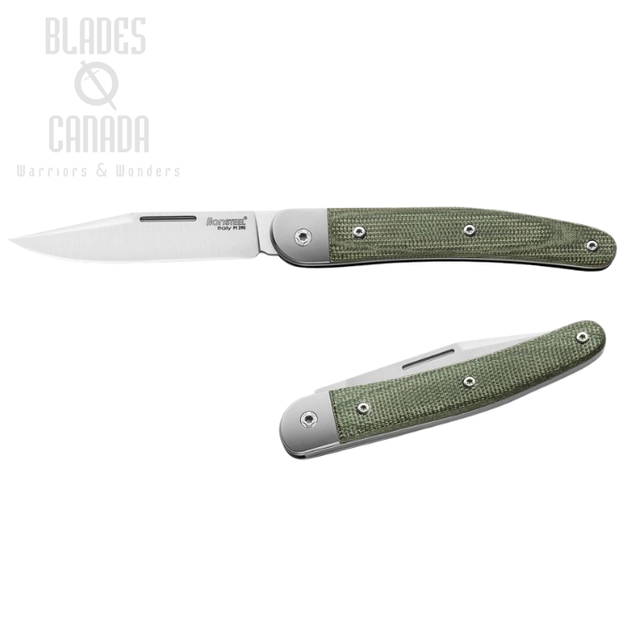 Lion Steel JK1 CVG Jack Slipjoint Folding Knife, M390, Micarta Green, JK1 CVG